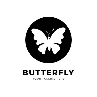 Kelebek Logosu tasarım vektör şablonu