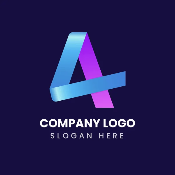 Projeto Colorido Logotipo Empresa Gradiente — Vetor de Stock