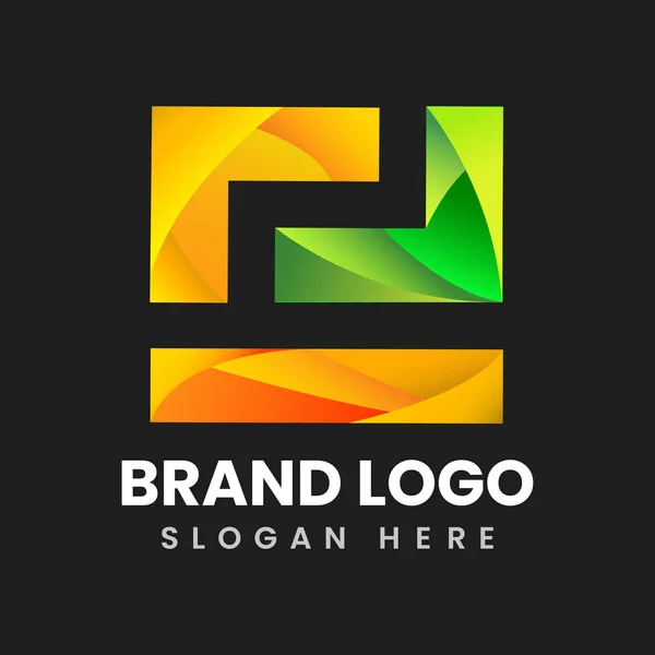 Merk Kleurrijke Logo Template Ontwerp Vector Illustratie — Stockvector