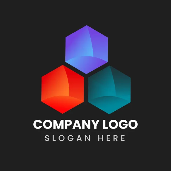 Abstract Colorful Company Logo Template Vector Design — Stock Vector