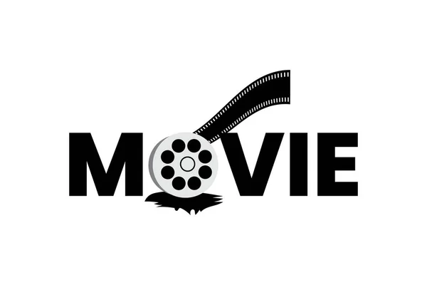 Film Media Schreiben Logo Design Vektor Illustration — Stockvektor