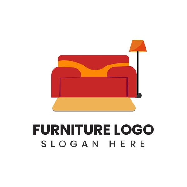 Сучасні Меблі Дому Дизайн Логотипу Векторний Шаблон — стоковий вектор