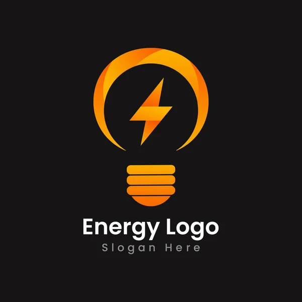 Modelo Vetor Design Logotipo Energia Criativa Para Empresa — Vetor de Stock