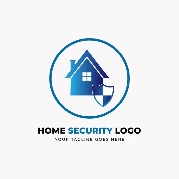 Hem Säkerhet Logotyp Design Vektor Mall — Stock vektor