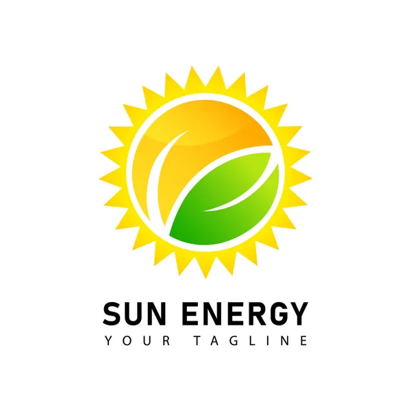 Sol Energia Criativo Logotipo Vetor Modelo Design —  Vetores de Stock