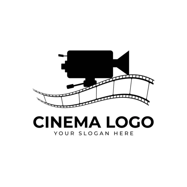 Cinema Logo Vector Plantilla Sobre Fondo Blanco — Vector de stock