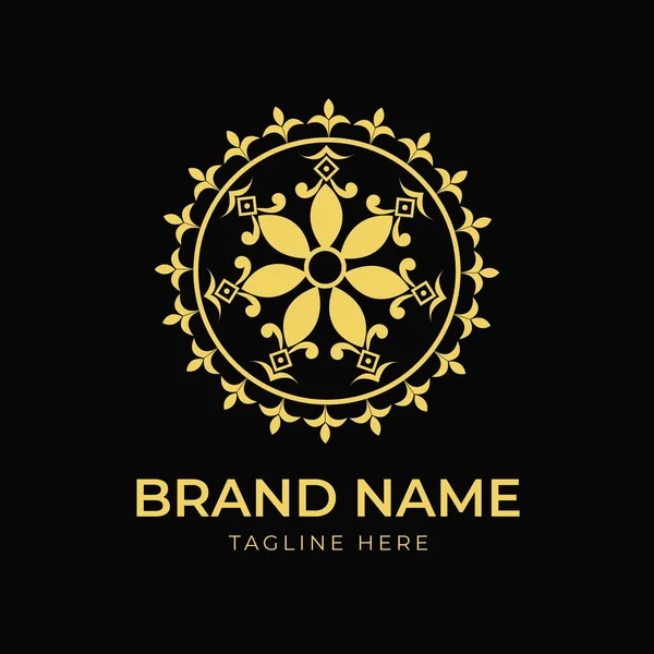 Modelo Vetor Design Logotipo Mandala Elegante — Vetor de Stock