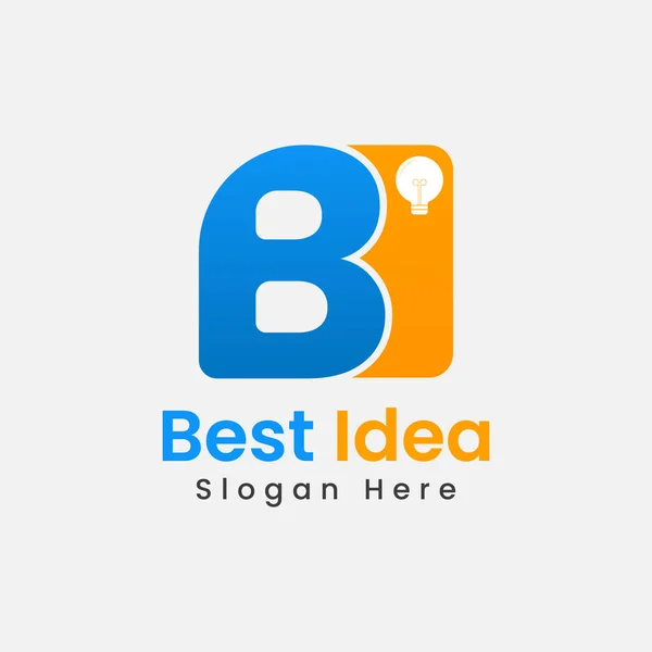 Meilleure Idée Bleu Logo Corporatif Design — Image vectorielle
