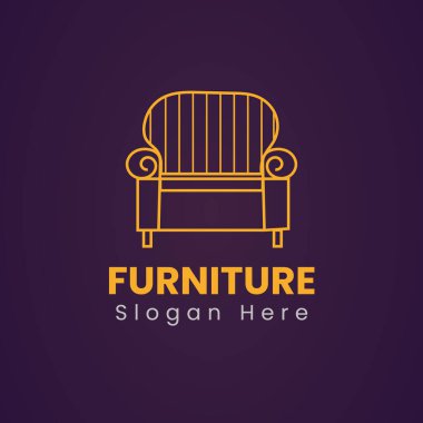 Zarif yaratıcı tasarım mobilya logo şablonu