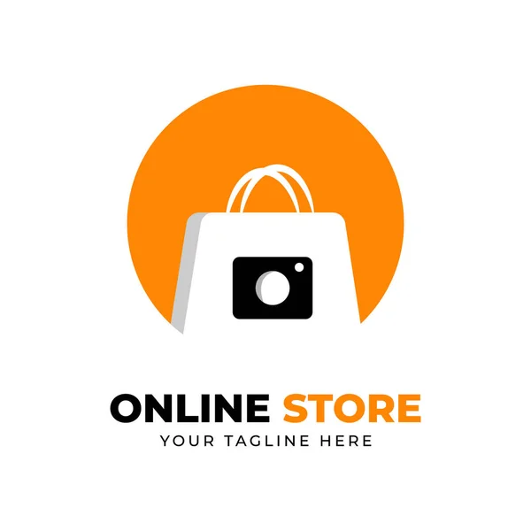 Online Store Logotyp Design Vektor Mall — Stock vektor