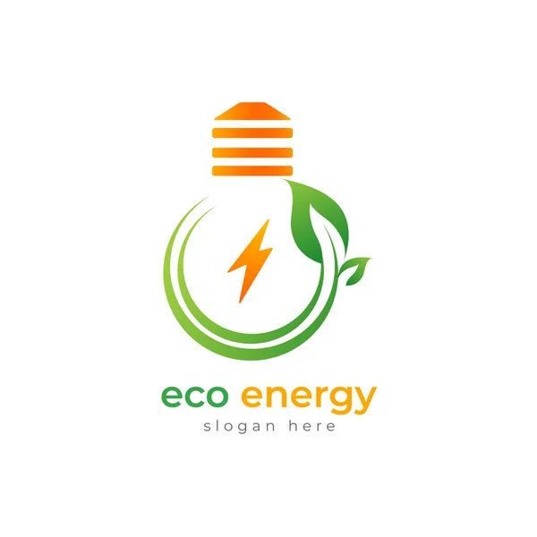 Eco Energy Abstract Logo Design Vector Template — Stock Vector