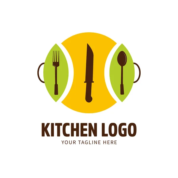 Modello Vettoriale Progettazione Logo Cucina Ristorante — Vettoriale Stock