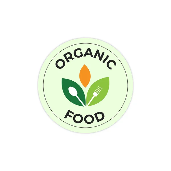 Organik Gıda Etiketi Tasarım Vektör Elementi — Stok Vektör