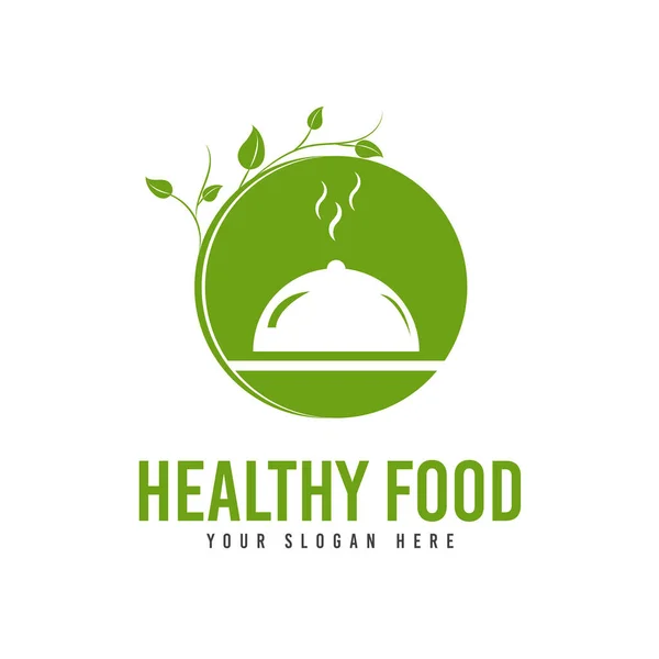 Векторный Шаблон Логотипа Здорового Питания — стоковый вектор