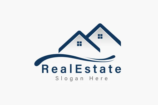 Abstract Real Estate Logo House Logo Template Design — Stock Vector
