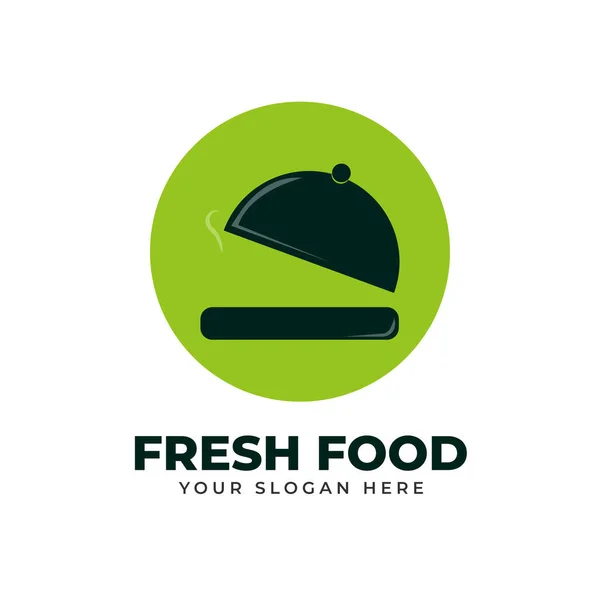 Modello Vettoriale Design Del Logo Alimentare Fresco — Vettoriale Stock