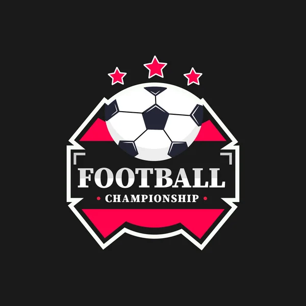 Logo Campeón Fútbol Diseño Del Logotipo Casa — Vector de stock