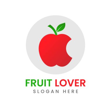 Soyut bahar elma meyve vektör logosu tasarımı illüstrasyonu