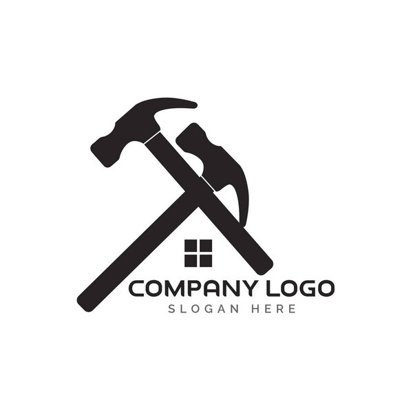 Construction company logo template design vector illustration