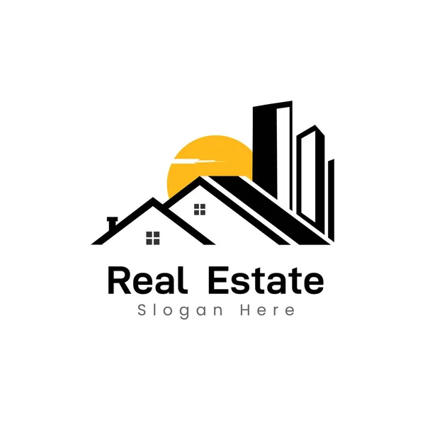 Real Estate Logo House Logo Template Design Vector Illustration — Stock Vector