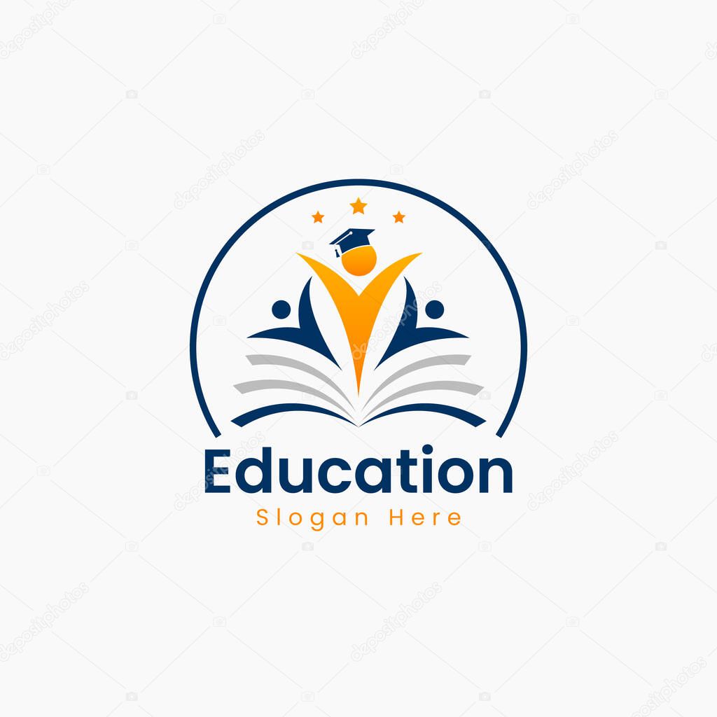 Education abstract logo concept vector template design