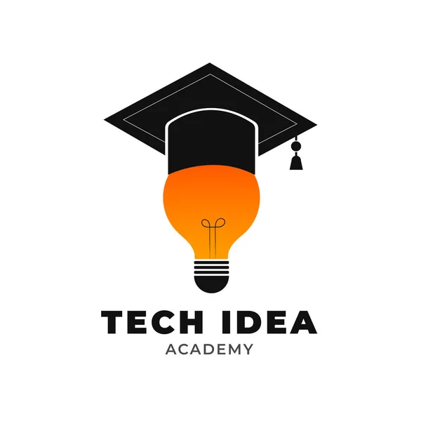 Tech Idé Akademi Modern Logotyp Design — Stock vektor