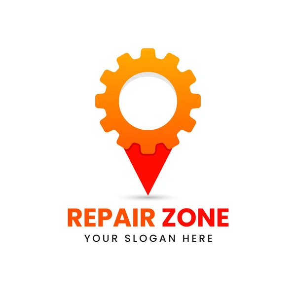 Plantilla Vectorial Diseño Logo Zona Reparación — Vector de stock