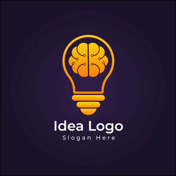 Design Colorido Logotipo Ideia Abstrata Com Blub — Vetor de Stock