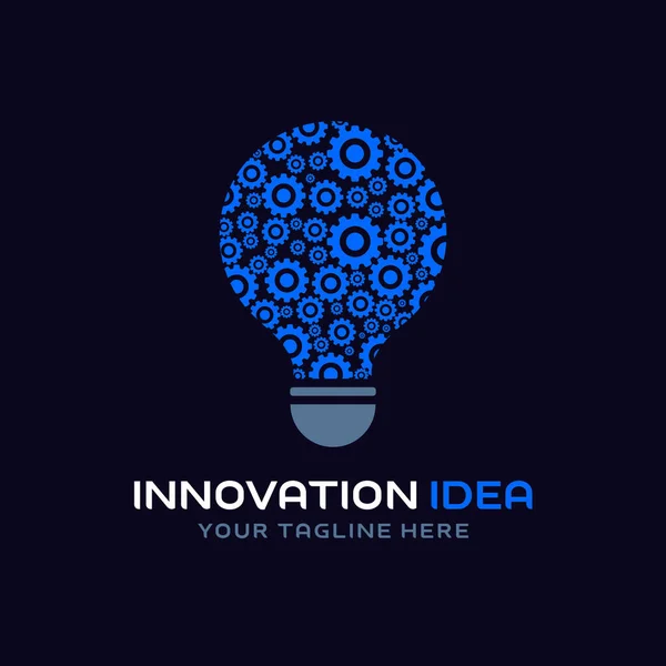 Logo Nápadu Inovace Kreativní Ilustrací Designu Žárovky — Stockový vektor