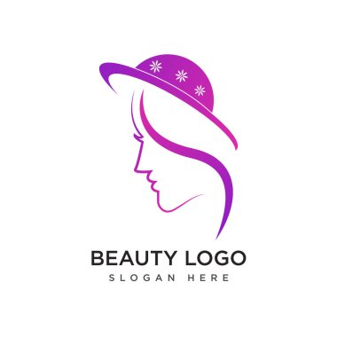 Güzellik logosu vektör çizim şablonu.