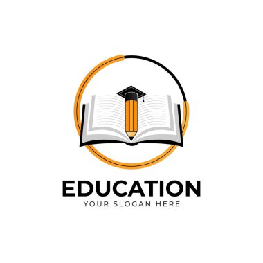 Eğitim Logosu Tasarım Vektörü Şablonu