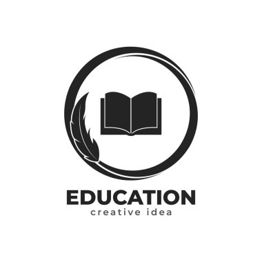 Eğitim Logosu Tasarım Vektörü Şablonu