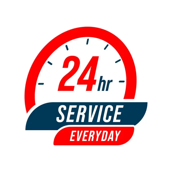 vektör 24 saat 7 gün hizmet tasarımı