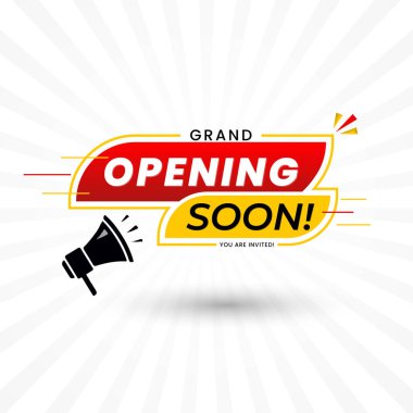 vector Grand Opening soon Premiere banner clipart