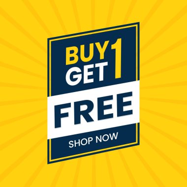 Bir tane al, bir tane bedava özel teklif etiketi al.