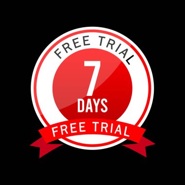 Yedi Gün Deneme Eşsiz Vektör Tasarımı