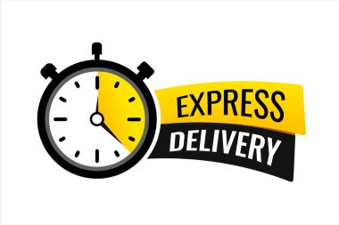 vector Express delivery banner design clipart