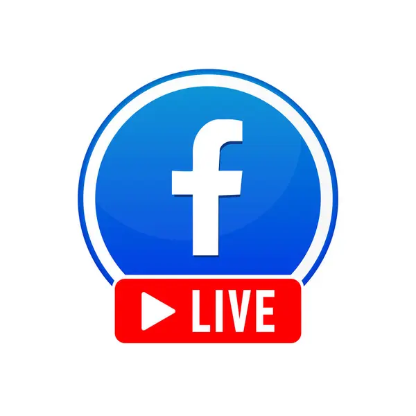 stock vector Modern Facebook  live streaming icon design