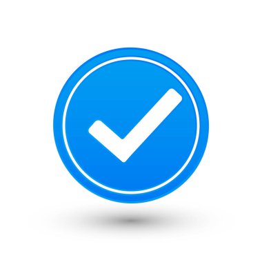 Doğrulanmış mavi tik vektör tasarımı  