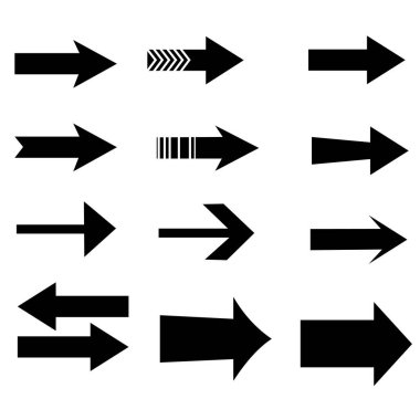 Ok Vektörü Sembolleri ve Simge Koleksiyonu