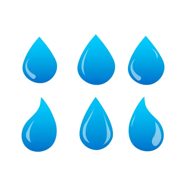 stock vector Set Of Different Style Water drop vector icon design