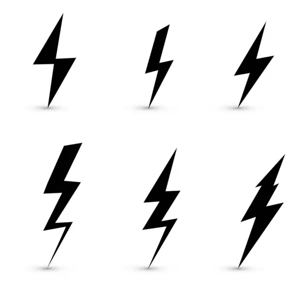 Minimalist Yıldırım Simgesi ve Vektör illüstrasyonu