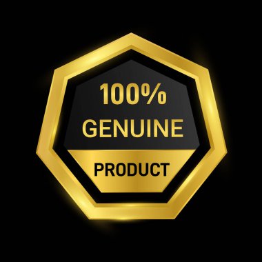 Premium Quality  Golden Genuine product clipart