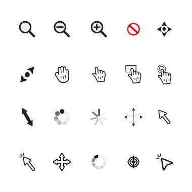  Click with Style  Modern Mouse Pointer Icons clipart