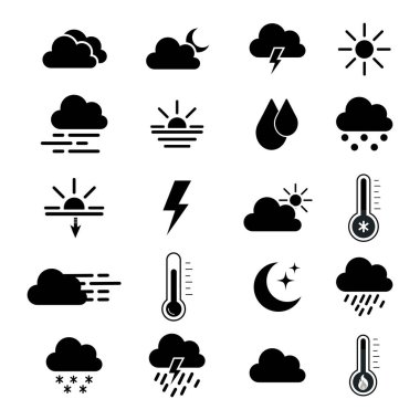 weather set vector design weather illustrations clipart