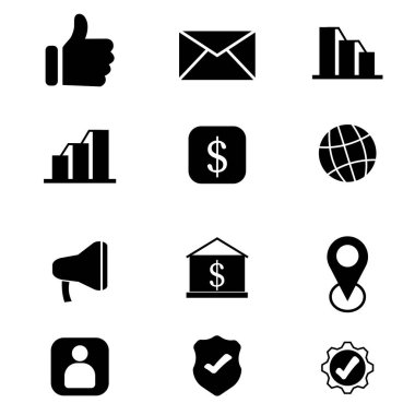 Vektör çizim iş Icon set