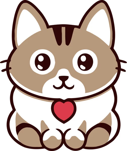 Yapıştırma, çizgi film ve baskı tasarımı için uygun beyaz arkaplan ile komik kedi ve sevimli kedi yavrusu karakter vektör tasarımı.