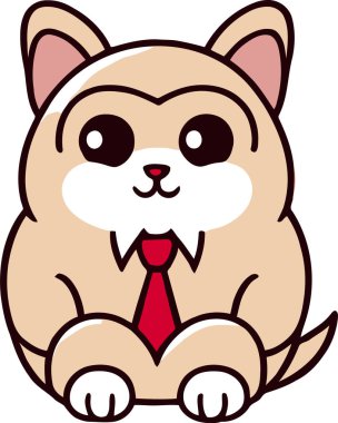 Yapıştırma, çizgi film ve baskı tasarımı için uygun beyaz arkaplan ile komik kedi ve sevimli kedi yavrusu karakter vektör tasarımı.