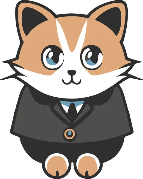 Yapıştırma, çizgi film ve baskı tasarımı için uygun beyaz arkaplan ile komik kedi ve sevimli kedi yavrusu karakter vektör tasarımı.