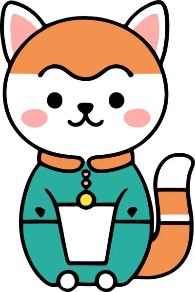 Yapıştırma, çizgi film ve baskı tasarımı için uygun beyaz arkaplan ile komik kedi ve sevimli kedi yavrusu karakter vektör tasarımı.